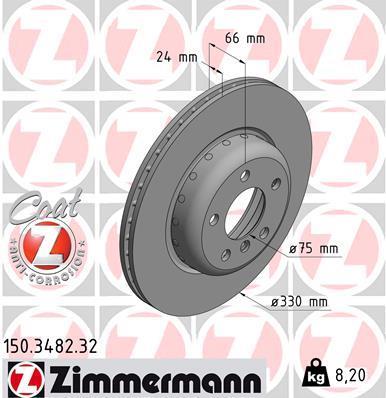 Discos de travão OTTO ZIMMERMANN GMBH ref. 150.3482.32