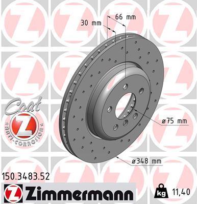 Discos de travão OTTO ZIMMERMANN GMBH ref. 150.3483.52