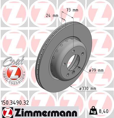 Discos de travão OTTO ZIMMERMANN GMBH ref. 150.3490.32