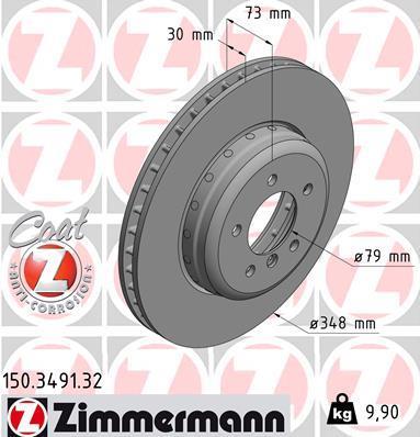 Discos de travão OTTO ZIMMERMANN GMBH ref. 150.3491.32
