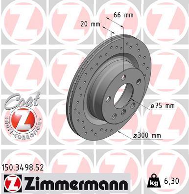 Discos de travão OTTO ZIMMERMANN GMBH ref. 150.3498.52
