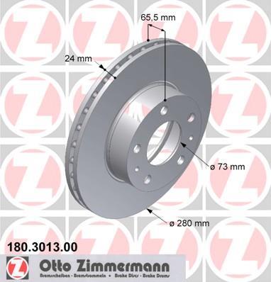 Disques de frein OTTO ZIMMERMANN GMBH ref. 180.3013.00