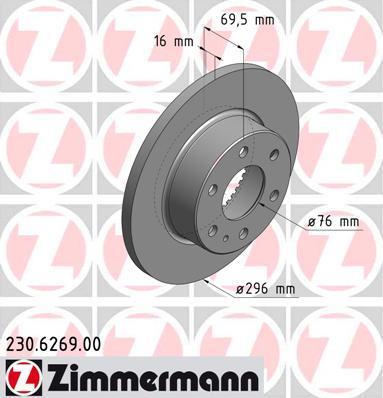 Discos de travão OTTO ZIMMERMANN GMBH ref. 230.6269.00
