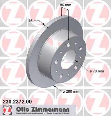 Discos de travão OTTO ZIMMERMANN GMBH ref. 230.2372.00