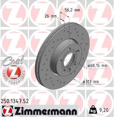 Discos de travão OTTO ZIMMERMANN GMBH ref. 250.1347.52