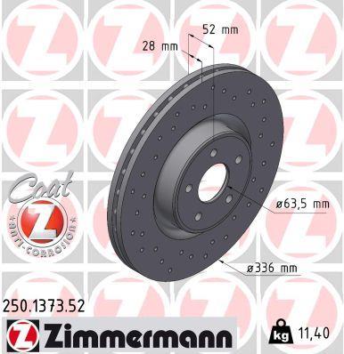 Disques de frein OTTO ZIMMERMANN GMBH ref. 250.1373.52