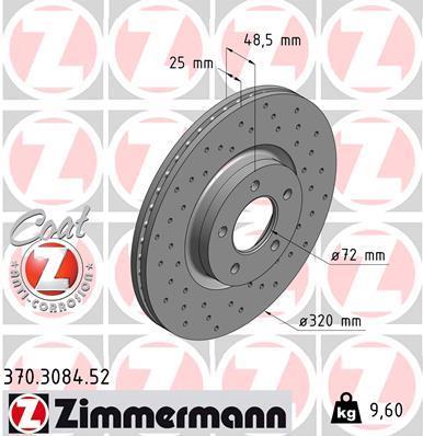 Discos de travão OTTO ZIMMERMANN GMBH ref. 370.3084.52
