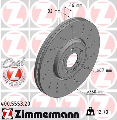 Discos de travão OTTO ZIMMERMANN GMBH ref. 400.5553.20