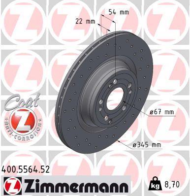 Discos de travão OTTO ZIMMERMANN GMBH ref. 400.5564.52