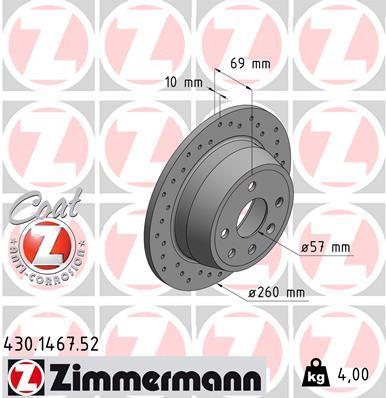 Discos de travão OTTO ZIMMERMANN GMBH ref. 430.1467.52