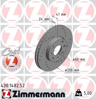 Discos de travão OTTO ZIMMERMANN GMBH ref. 430.1482.52