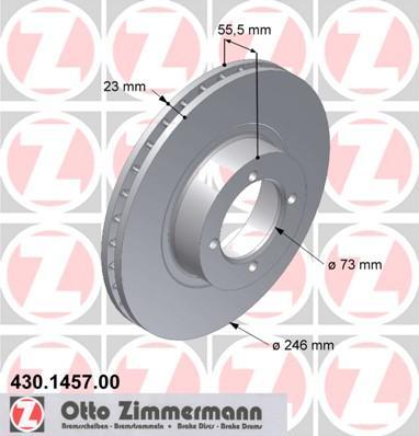 Disques de frein OTTO ZIMMERMANN GMBH 430.1457.00