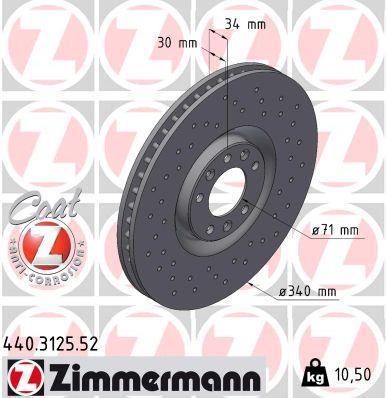 Discos de travão OTTO ZIMMERMANN GMBH ref. 440.3125.52