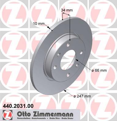 Disques de frein OTTO ZIMMERMANN GMBH ref. 440.2031.00