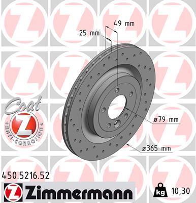Discos de travão OTTO ZIMMERMANN GMBH ref. 450.5216.52