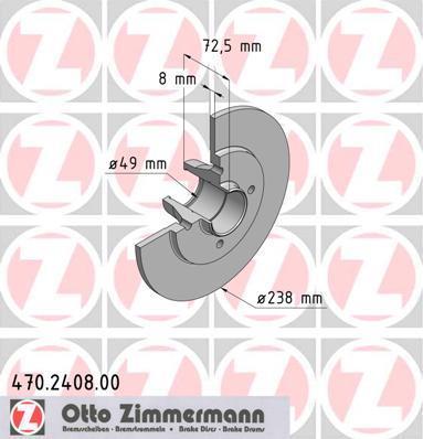 Disques de frein OTTO ZIMMERMANN GMBH 470.2408.00