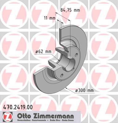 Disques de frein OTTO ZIMMERMANN GMBH ref. 470.2419.00