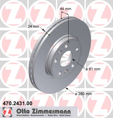 Discos de travão OTTO ZIMMERMANN GMBH ref. 470.2431.00