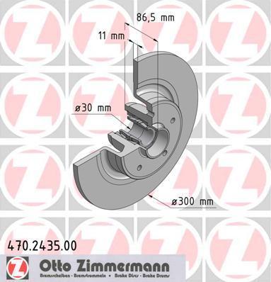Discos de travão OTTO ZIMMERMANN GMBH ref. 470.2435.00