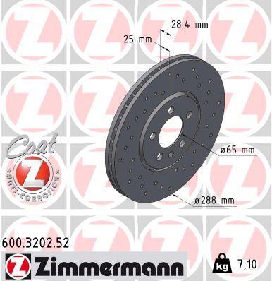 Discos de travão OTTO ZIMMERMANN GMBH ref. 600.3202.52