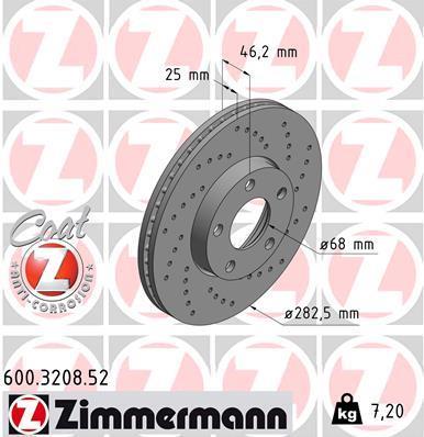 Discos de travão OTTO ZIMMERMANN GMBH ref. 600.3208.52