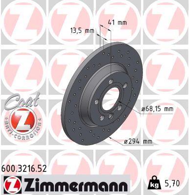 Discos de travão OTTO ZIMMERMANN GMBH ref. 600.3216.52