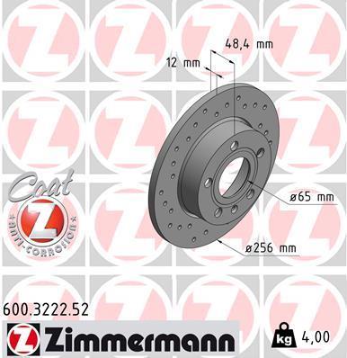 Discos de travão OTTO ZIMMERMANN GMBH ref. 600.3222.52