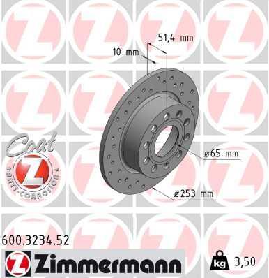 Discos de travão OTTO ZIMMERMANN GMBH ref. 600.3234.52