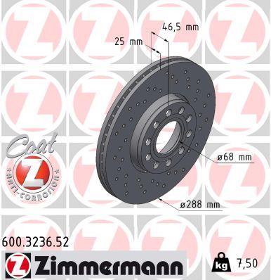 Discos de travão OTTO ZIMMERMANN GMBH ref. 600.3236.52