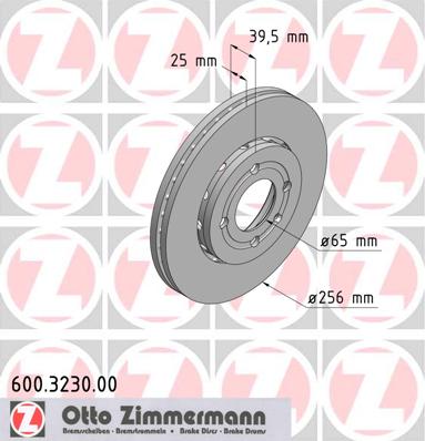 Discos de travão OTTO ZIMMERMANN GMBH ref. 600.3230.00