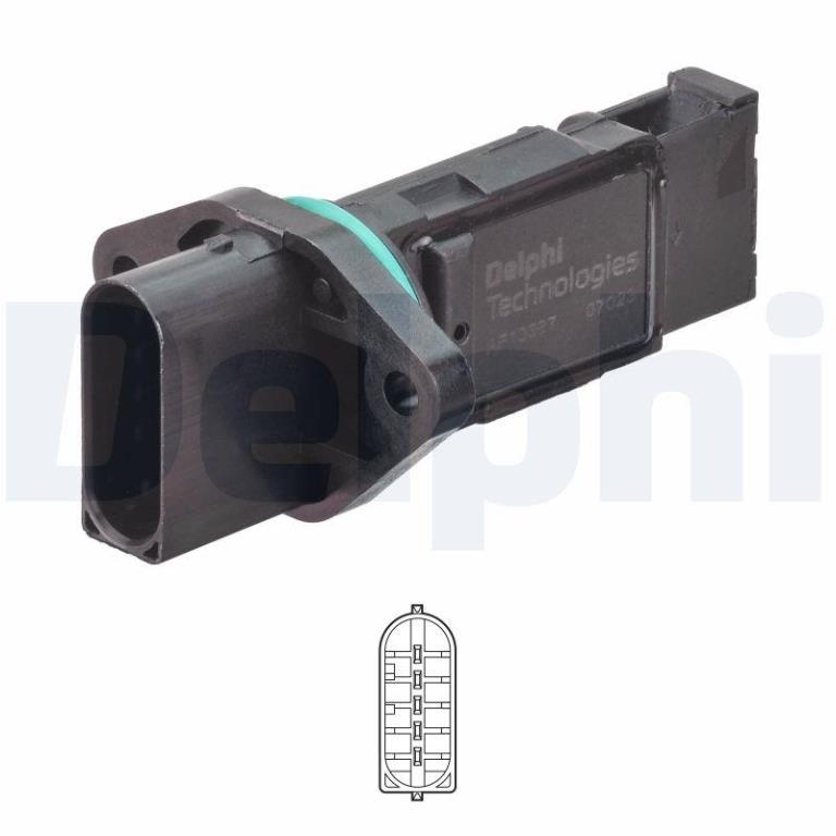 Débitmètre de masse d'air DELPHI AF10387-12B1