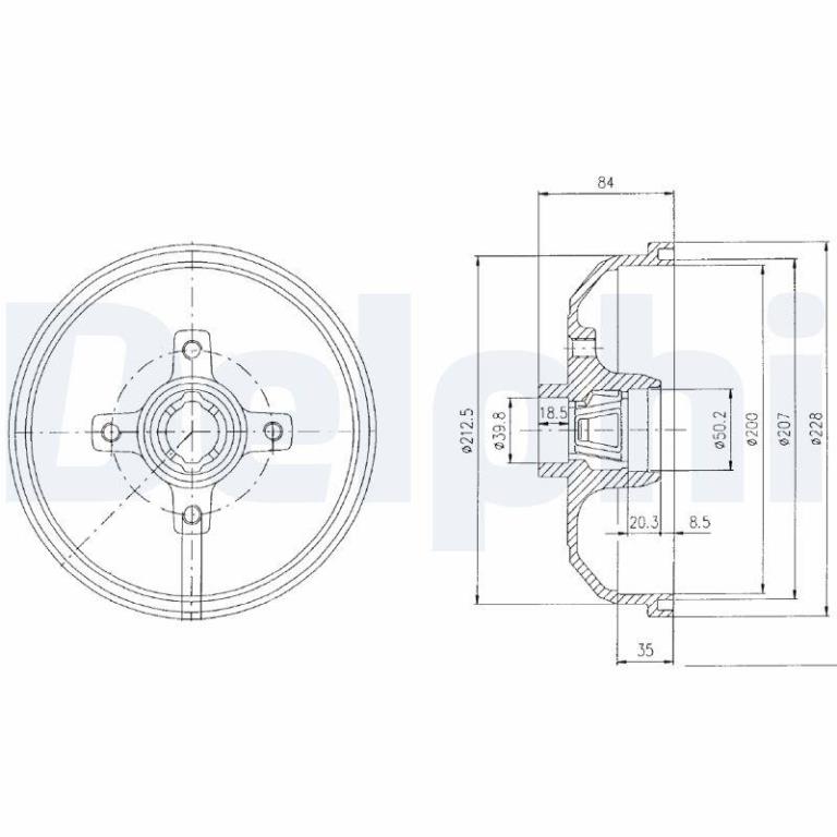 Tambour de frein DELPHI ref. BF111