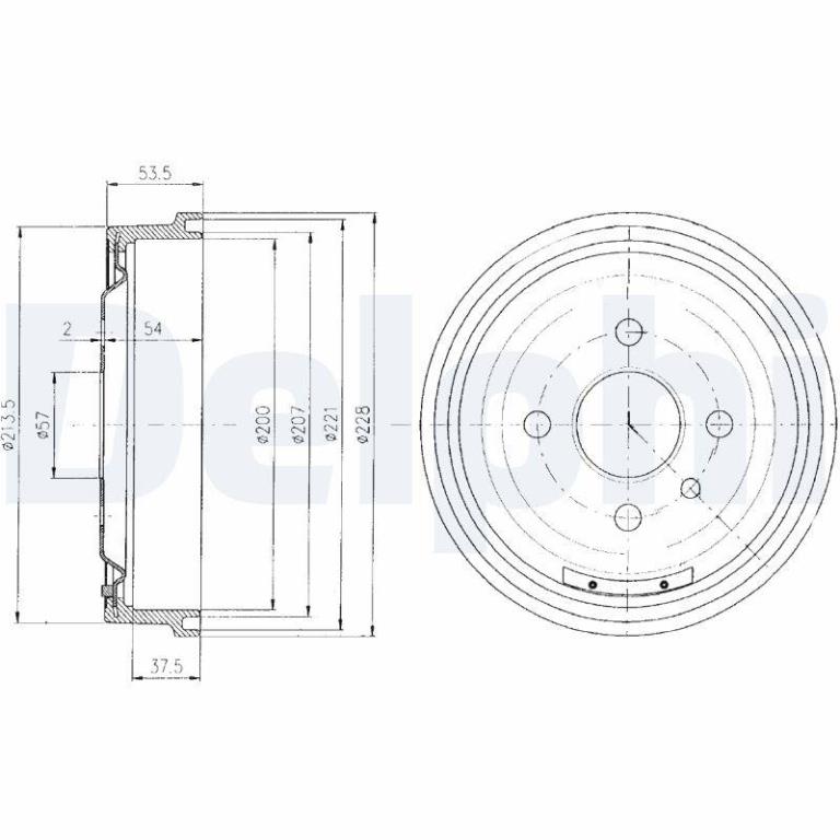 Tambour de frein DELPHI BF151