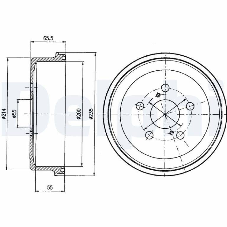 Tambour de frein DELPHI BF341