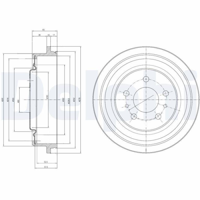 Tambour de frein DELPHI BF425