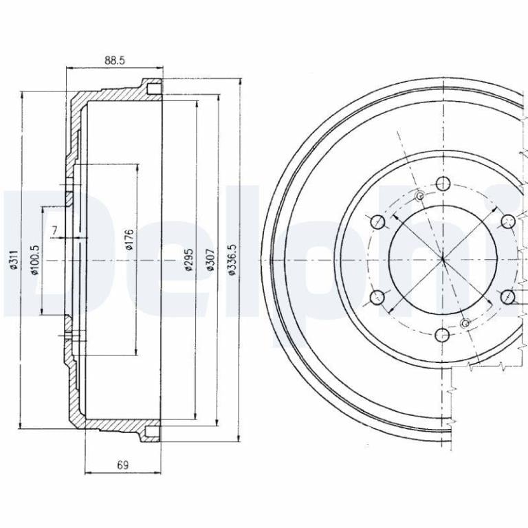 Tambour de frein DELPHI BF461