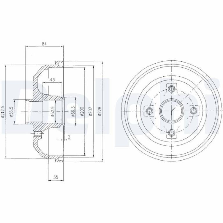 Tambour de frein DELPHI BF471