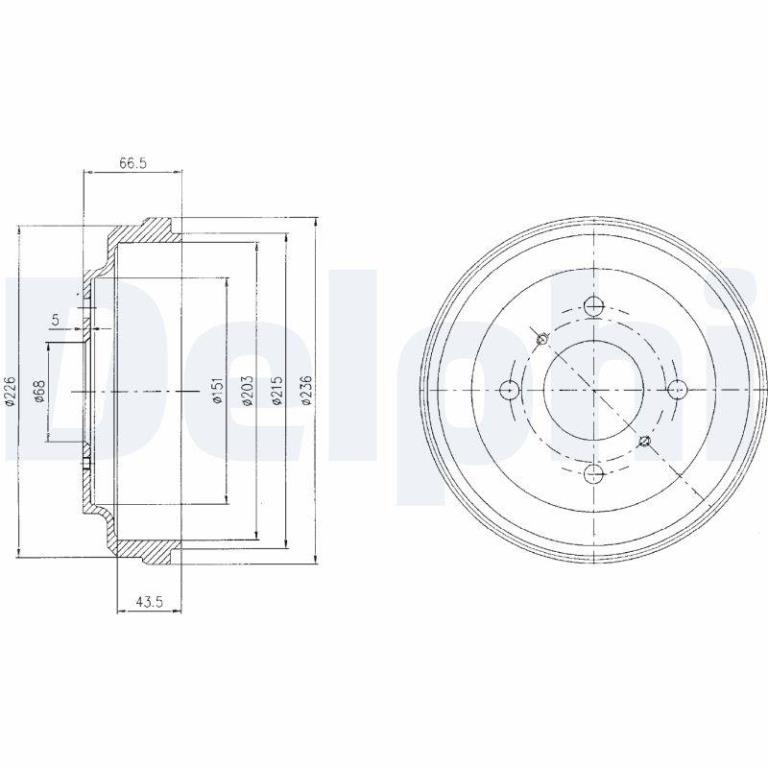 Tambour de frein DELPHI BF481