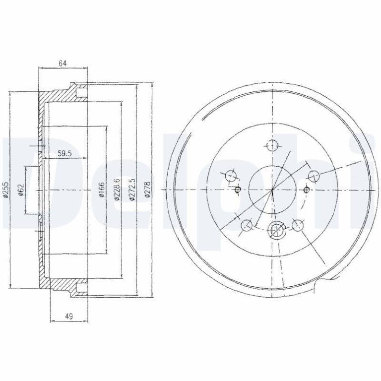 Tambour de frein DELPHI BF495