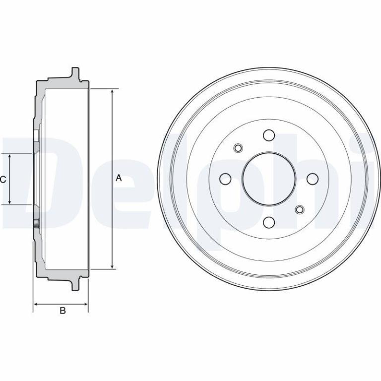 Tambour de frein DELPHI BF528