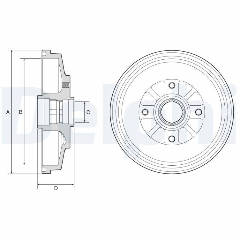Tambour de frein DELPHI BF577
