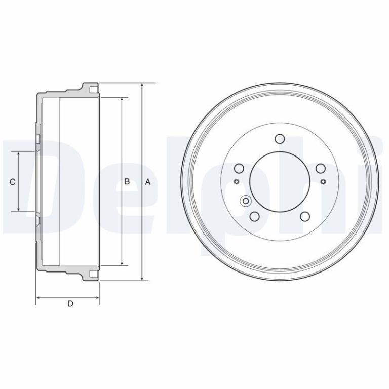 Tambour de frein DELPHI BF628