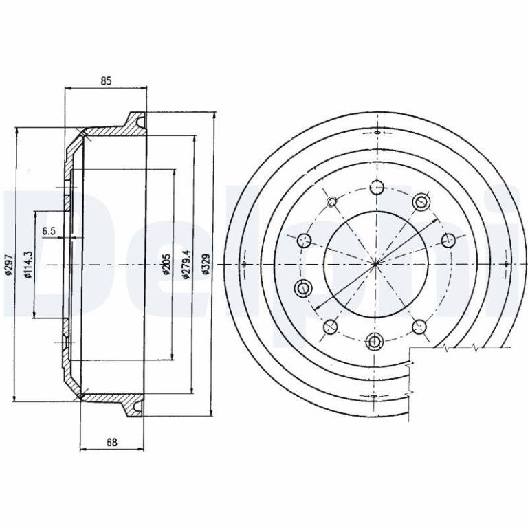 Tambour de frein DELPHI ref. BF82