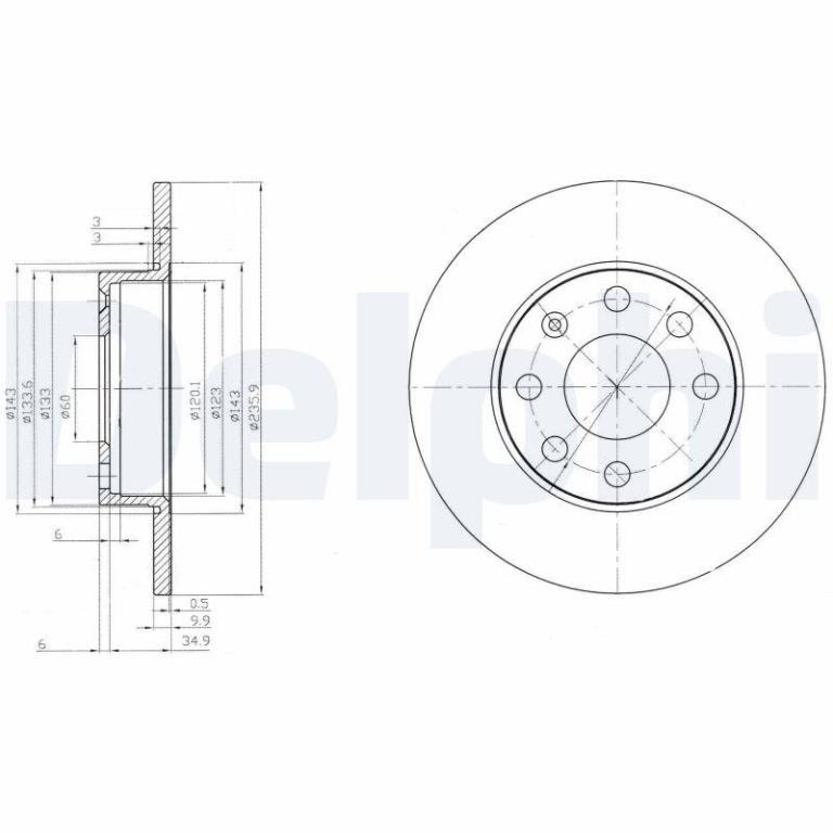 Disques de frein DELPHI ref. BG2149