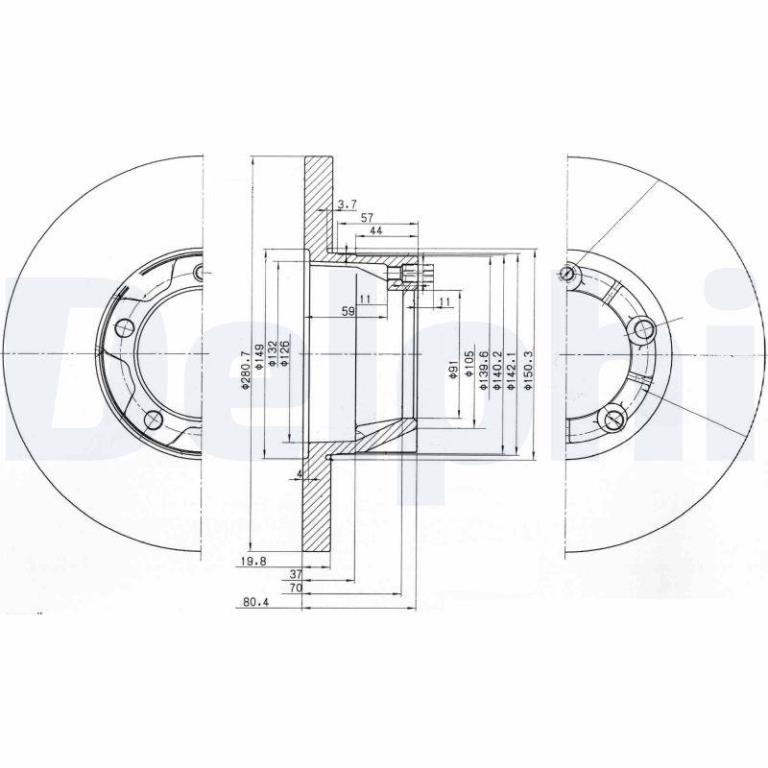 Disques de frein DELPHI BG2163
