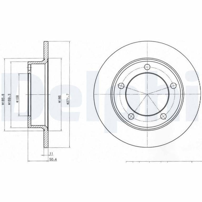 Disques de frein DELPHI ref. BG2208