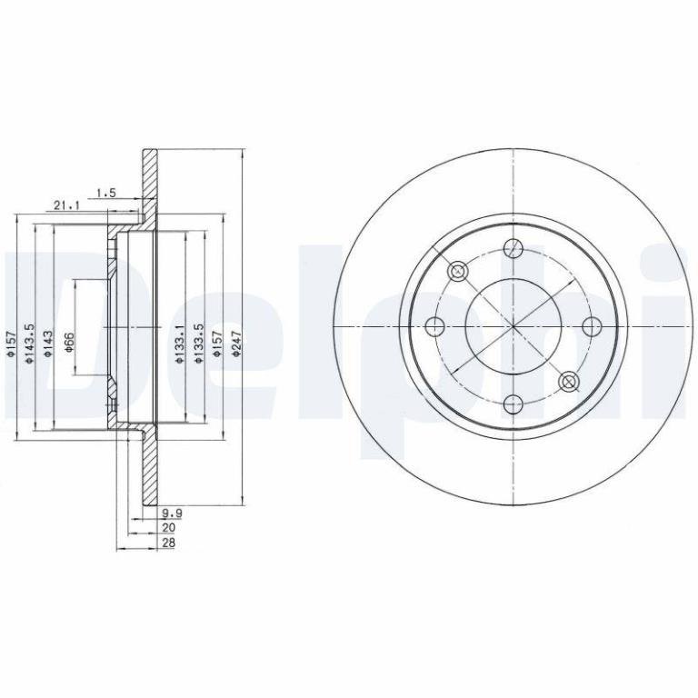 Disques de frein DELPHI ref. BG2213