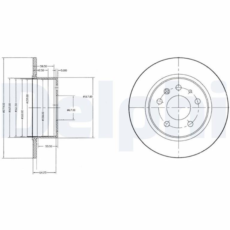 Disques de frein DELPHI BG2240