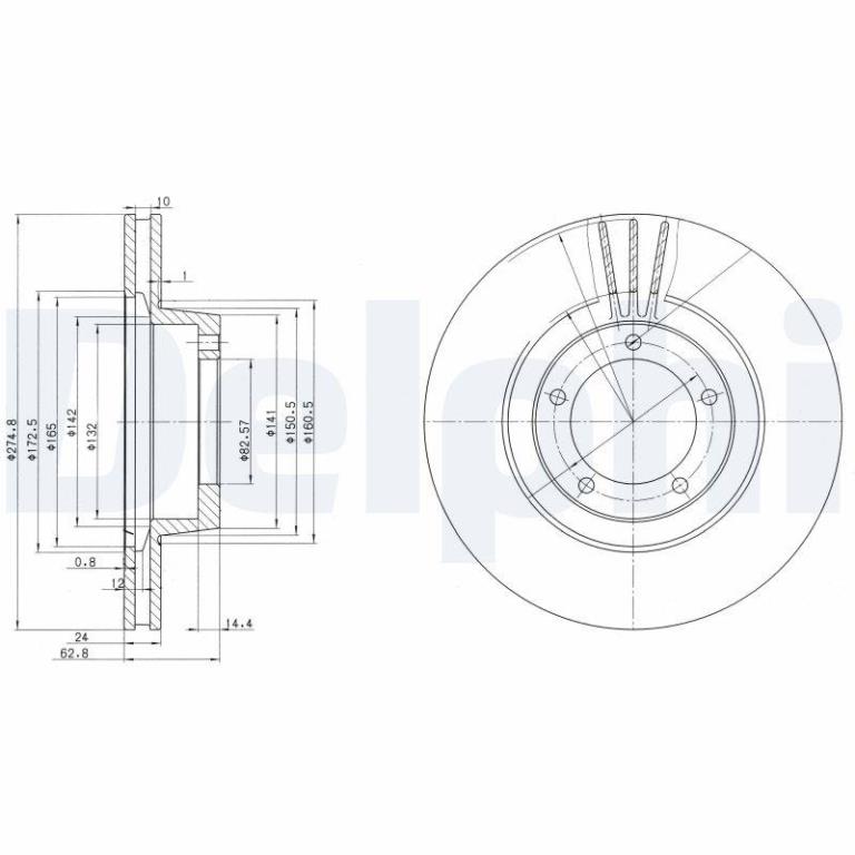 Disques de frein DELPHI ref. BG2246