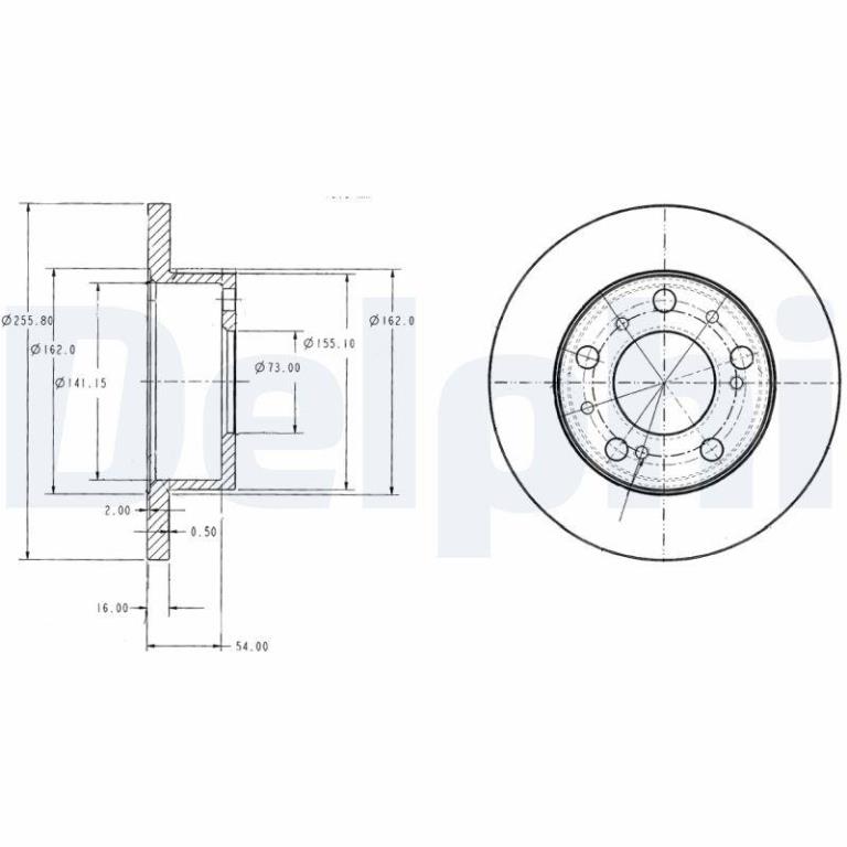 Disques de frein DELPHI BG2253